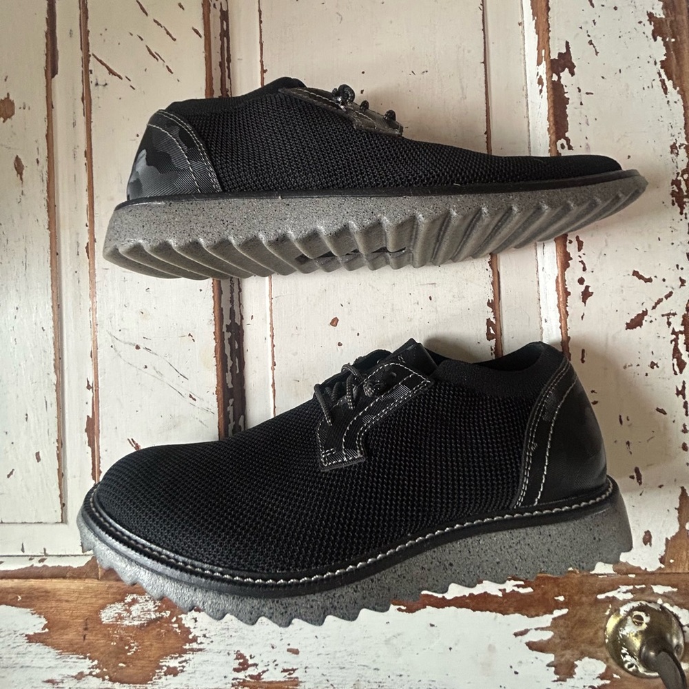 DUNCAN PLAIN TOE MEN'S SHOES SIZE 10.5 M Black KNIT JOHNSTON MURPHY - Picture 6 of 7